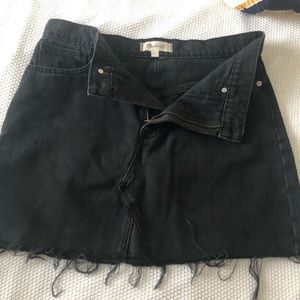 Madewell Black Denim Skirt